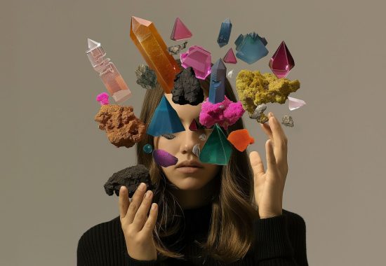 Geometric Dreamscape with Female Subject Geometric Dreamscape with Female Subject